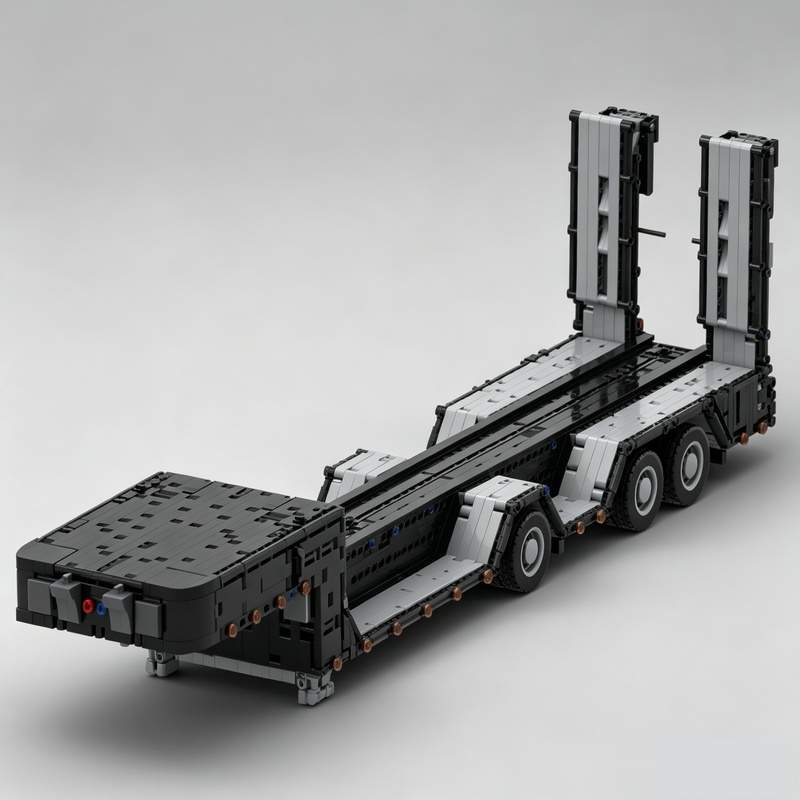 Heavy Equipment Education - 3931 Teile Tieflader-Anhänger Schwerlasttransport Modell MOC