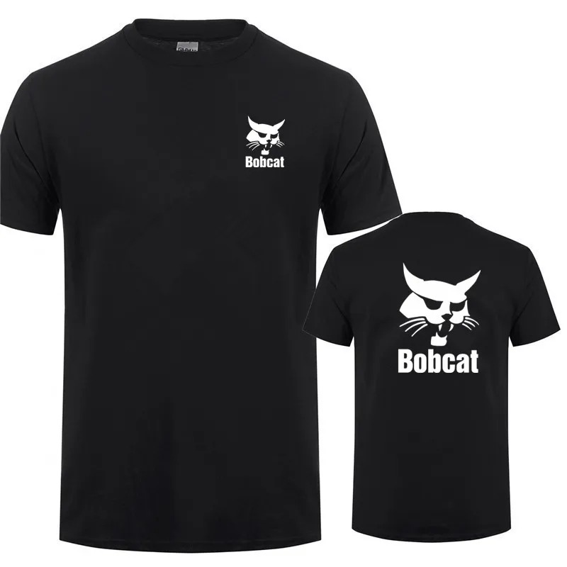 Heavy Equipment Logo - Bobcat T-Shirt Sommer Herren Kurzarm Baumwolle
