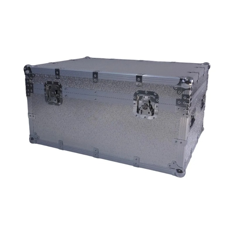 Silberner Flightcase aus Alumi – Heavy Equipment Logo Bewertung und Preis