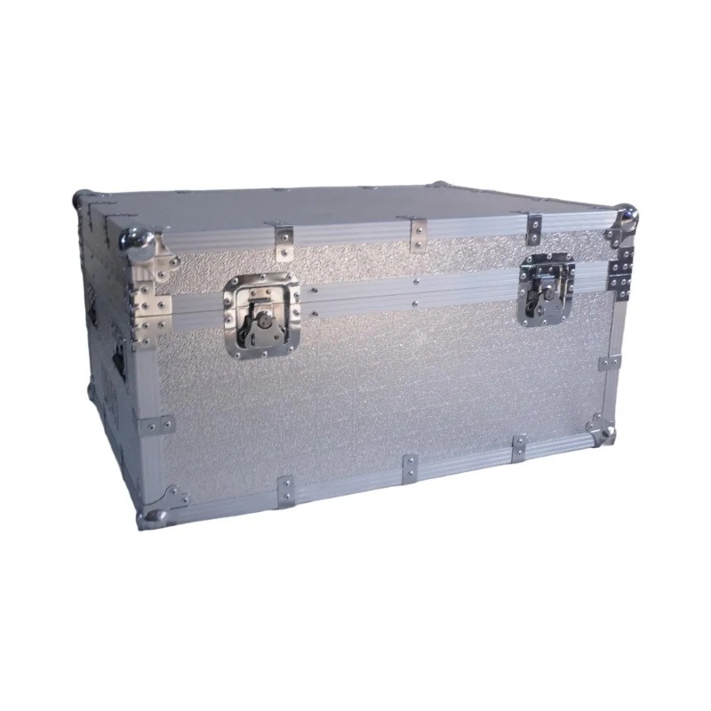 Silberner Flightcase aus Alumi – Heavy Equipment Logo Bewertung und Preis