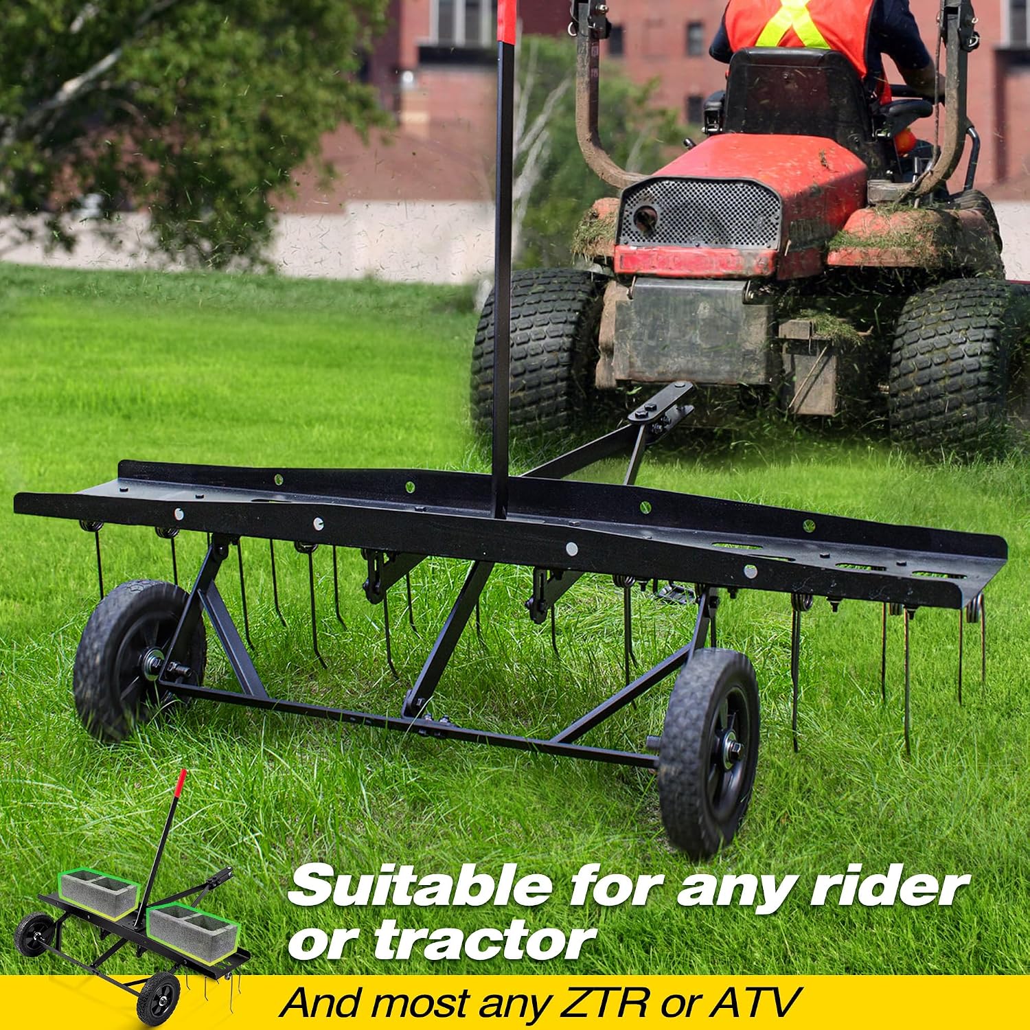 Anhängbare Rasenbelüfter-Bürst – Heavy Equipment Attachments Bewertung und Preis